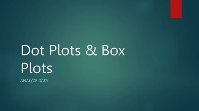 Box And Whisker Plots | PPTX