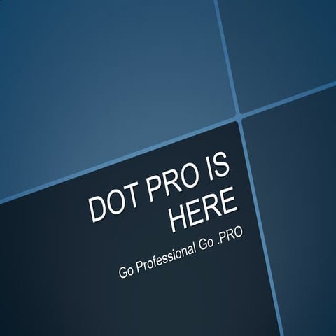 Dot pro is here