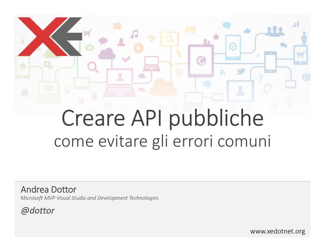  Creare API pubbliche, come evitare gli errori comuni