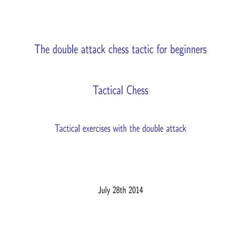 The double attack chess tactic | PDF