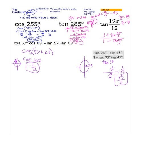 4 3 unit circle | PDF