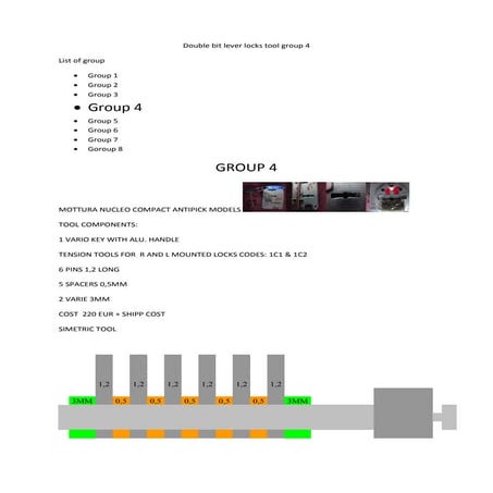 Double bit locks  group 4