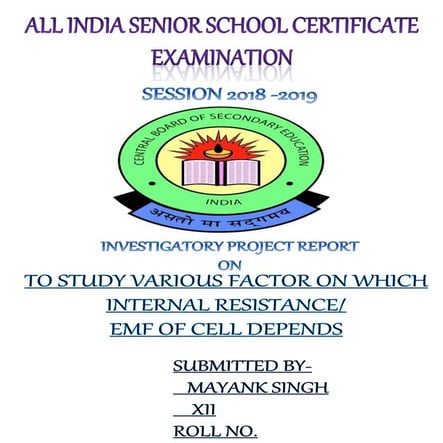 INVESTIGATORY PROJECT