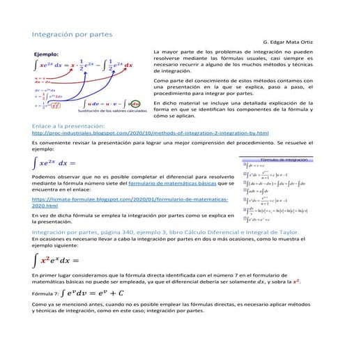 Double integration by parts