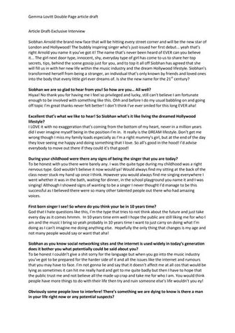 Double page article draft