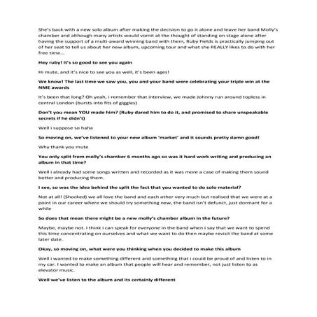 Interview Transcript for magazine | DOCX