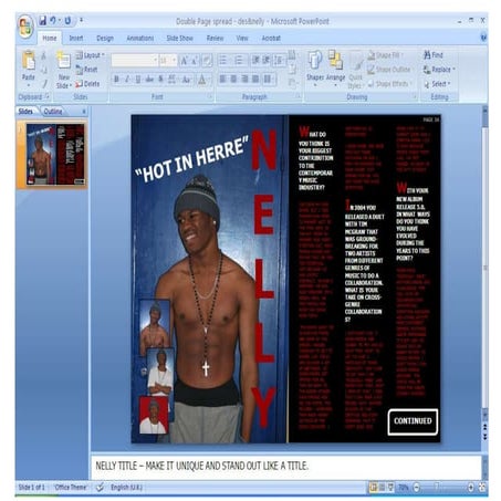 Double Page Spread Using Microsoft PowerPoint | DOCX