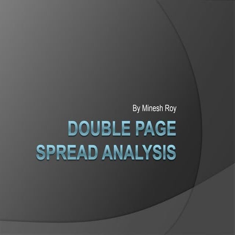 Double page spread analysis