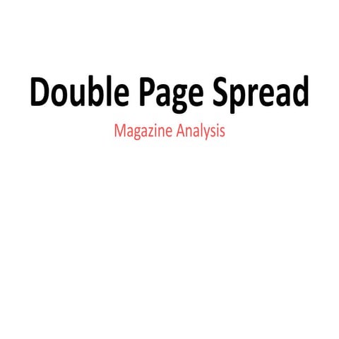 Double page spread examples | PPTX