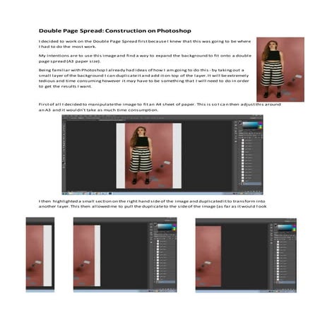 Double page spread construction