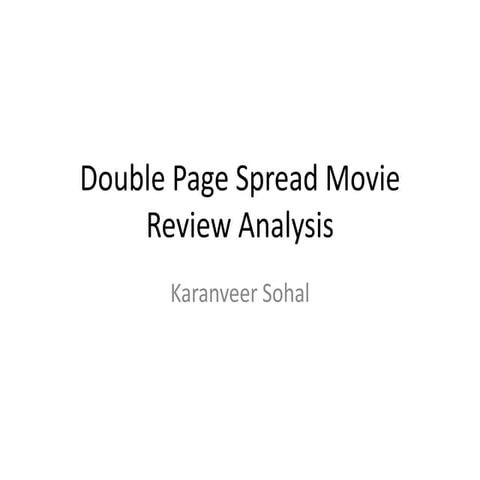 Double page spread movie review analysis