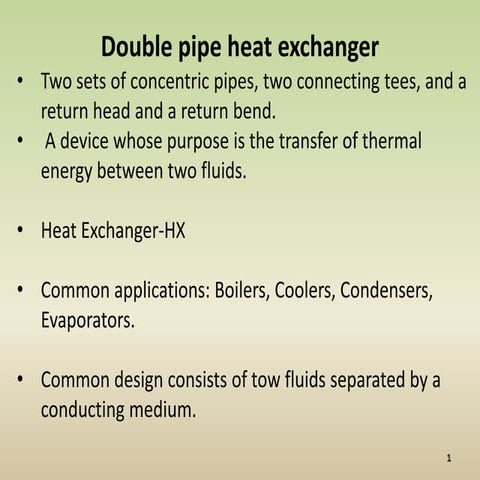 Double pipe heat exchanger