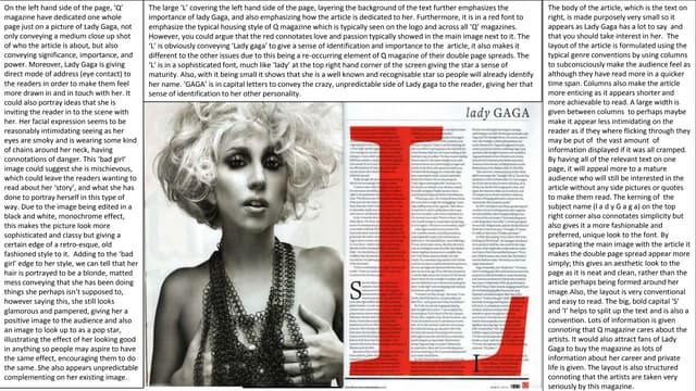 Double Page Spread Analysis