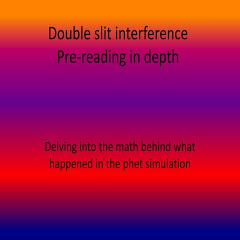 Double slit interference | PPTX
