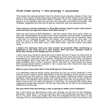 Double spread page (interview first draft)