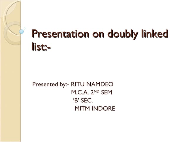 Doublylinklist
