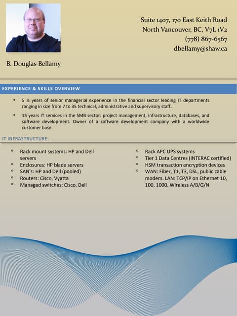 Douglas Bellamy Resume June 2012 