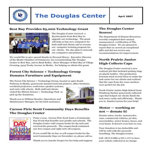 Douglas center newsletter april 07 040907 | PDF
