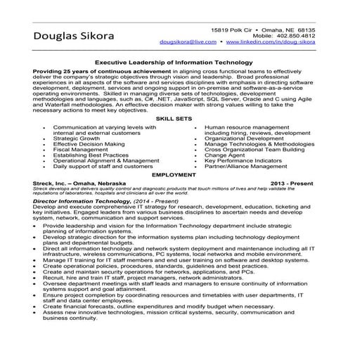Douglas Sikora resume