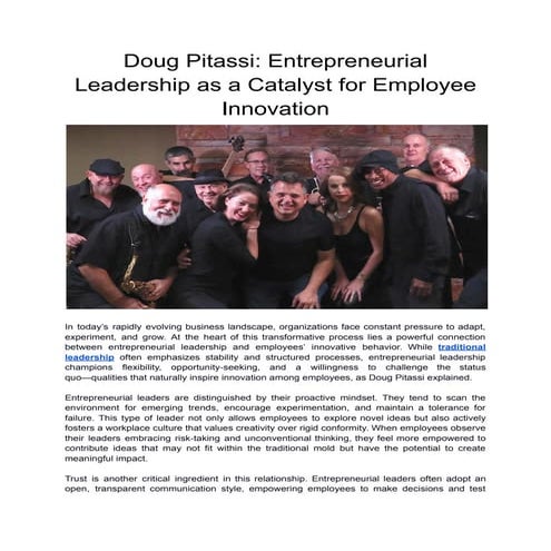 Doug Pitassi_ Entrepreneurial Leadership as a Catalyst for Employee ...