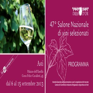 Programma Doujador Asti 2013