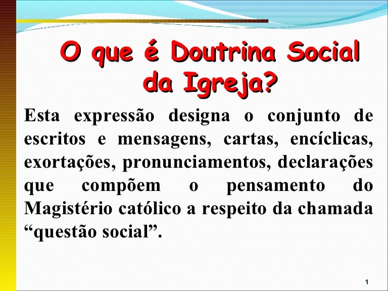 Doutrina social da igreja