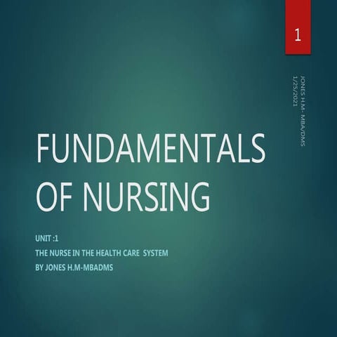FUNDAMENTALS OF NURSING INTRODUCTION | PPTX