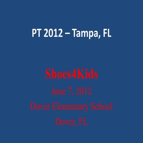 Dover elementary school   shoes4 kids - pt 2012 – tampa, fl