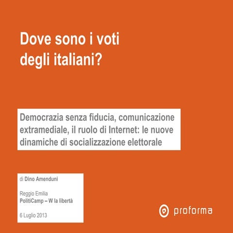 Dove sono i voti degli italiani?