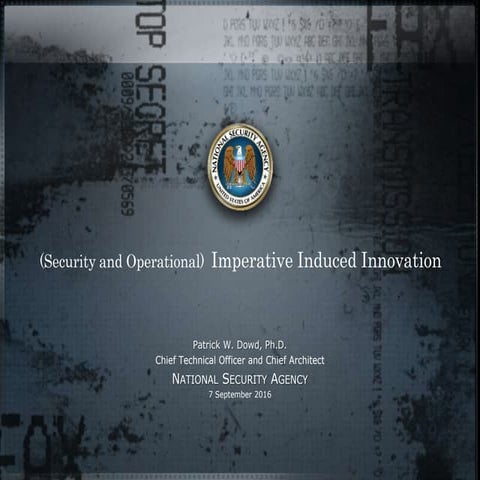 Imperative Induced Innovation - Patrick W. Dowd, Ph. D