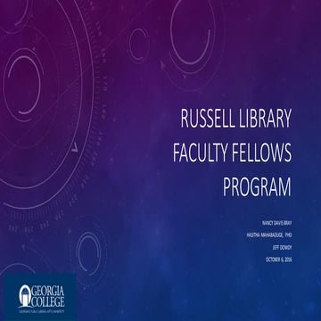 Re-integrating the Library and the Classroom through a “Faculty Fellows” Project