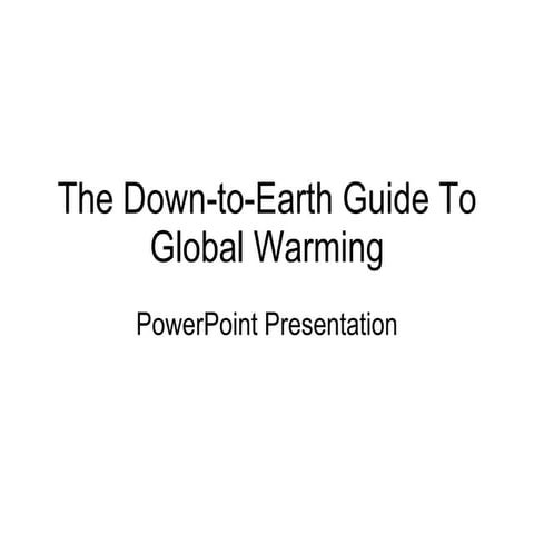 Down to-earth guide powerpoint