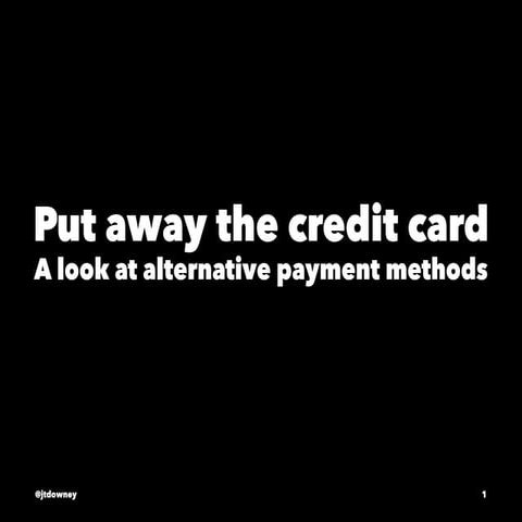 CloudCamp Chicago April 2015 - John Downey's talk "Put away the credit card, ...
