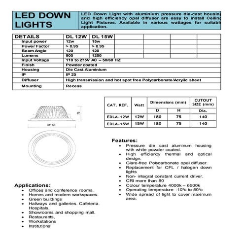 LED DOWN LIGHT | DOCX