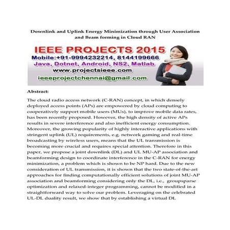 Downlink and uplink energy minimization through user association and beamform...