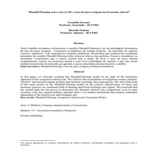Mundell-Fleming sem a curva LM: a t...