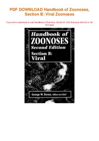 'zoonoses' on SlideShare