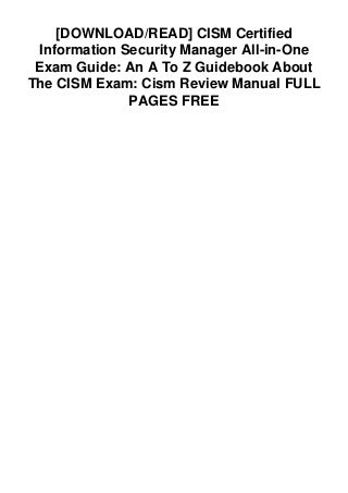 CISM Dumps Deutsch
