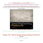 [DOWNLOAD IN ~!PDF (Game Programming Patterns) #*BOOK]