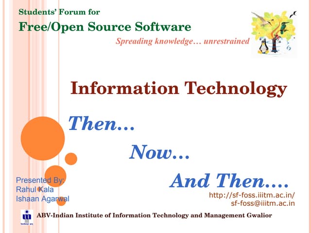 Download Infomation Technology Then... Now... And Then... ppt