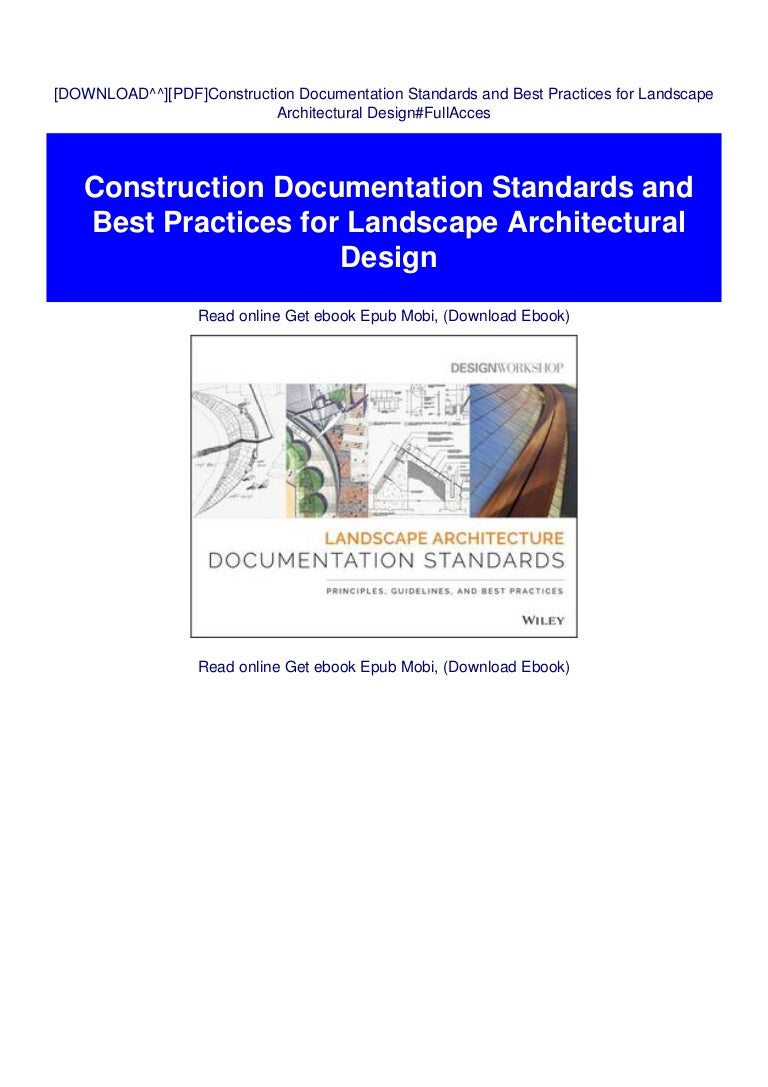  DOWNLOAD PDF Construction Documentation Standards And Best Practi 