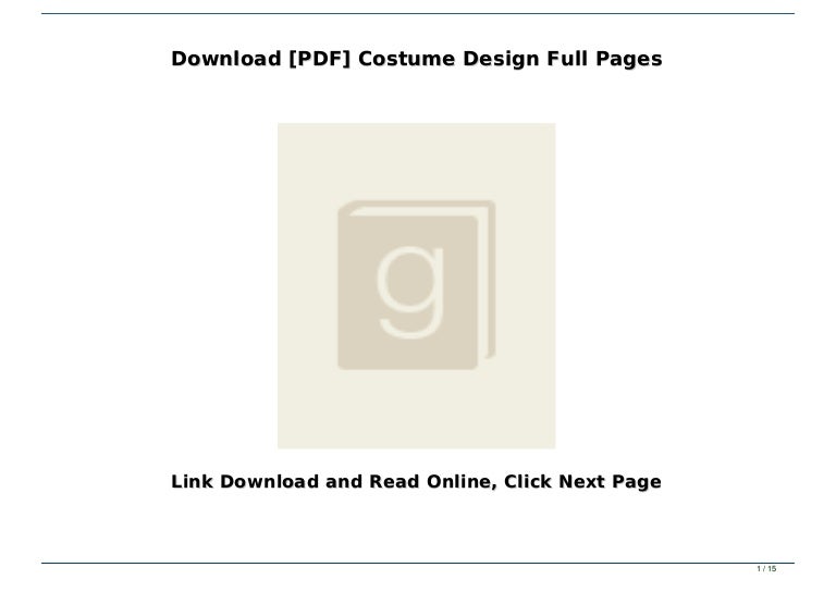 Download [PDF] Costume Design Full Pages