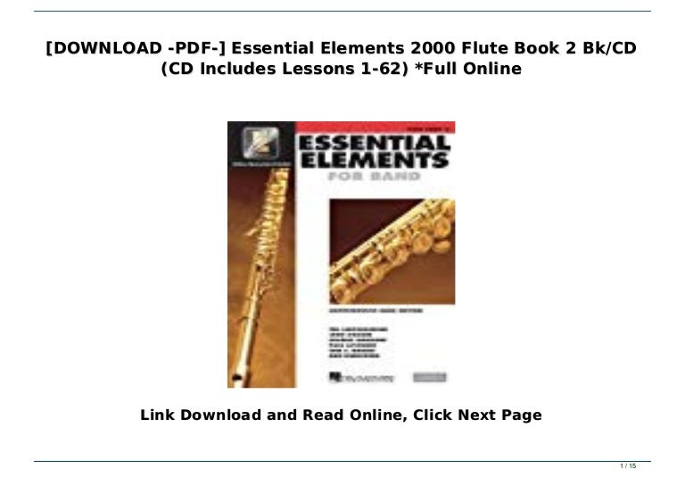 [DOWNLOAD PDF] Essential Elements 2000 Flute Book 2 Bk/CD (CD Incl…