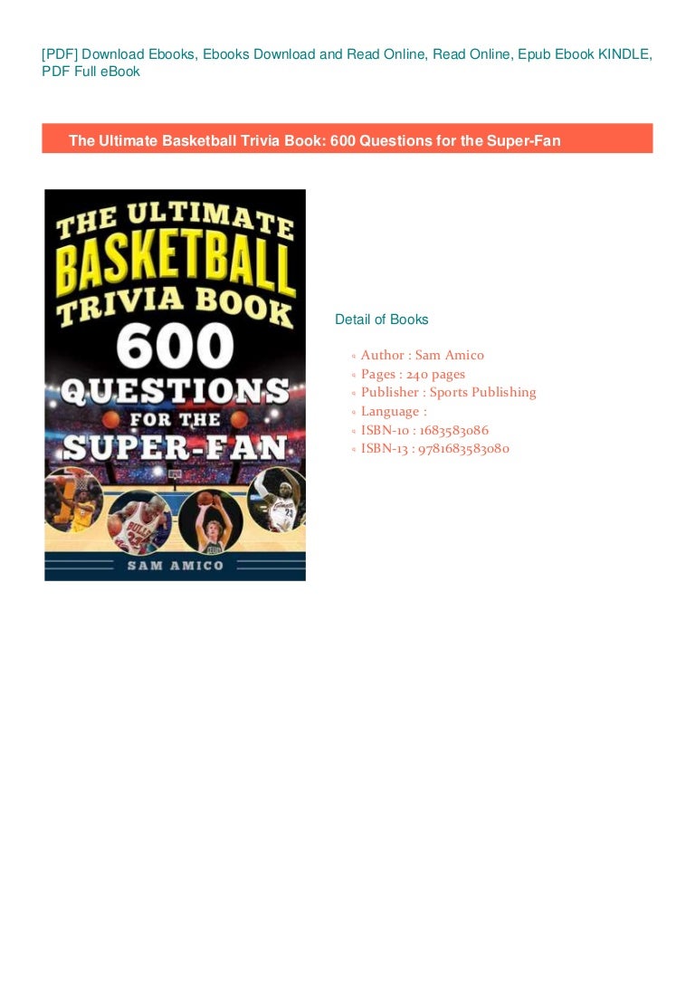 Download Pdf The Ultimate Basketball Trivia Book 600 Questions For