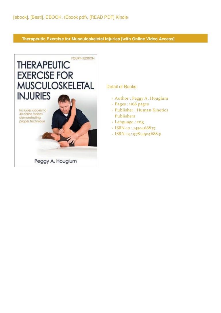 Download[PDF]Therapeutic Exercise for Musculoskeletal Injuries [with