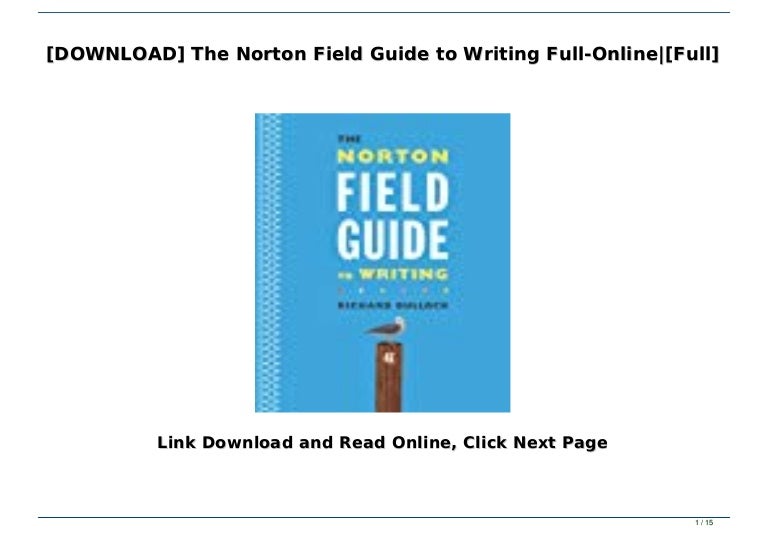 DOWNLOAD The Norton Field Guide To Writing Full Online Full download-the-norton-field-guide-to-writing-full-online-full