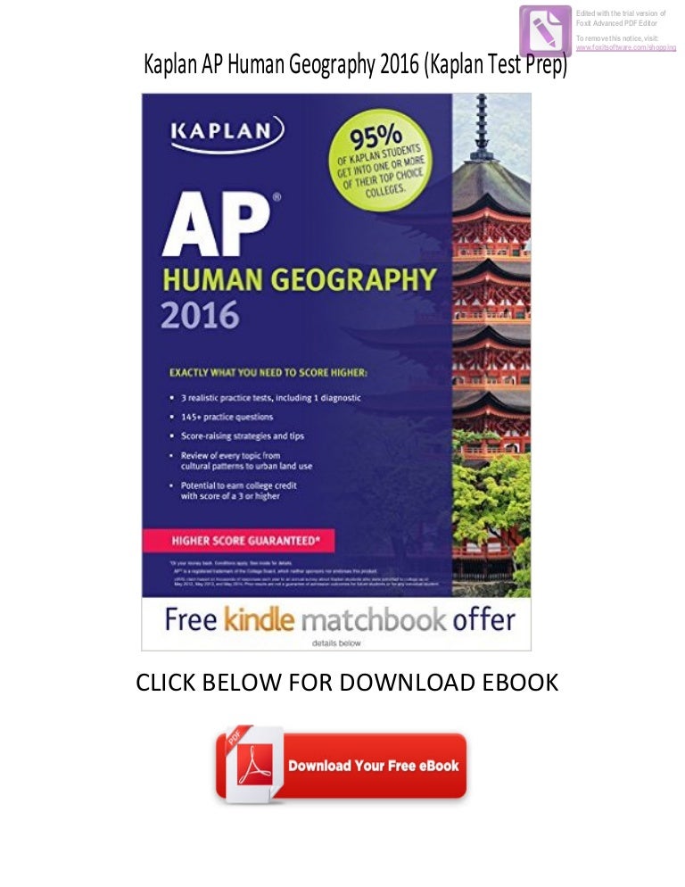 Download ebook kaplan ap human geography 2016 (kaplan test prep)