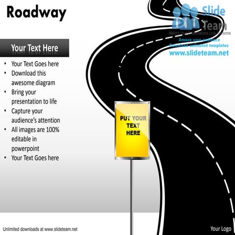 Download editable road map power point slides and road map powerpoint templates 