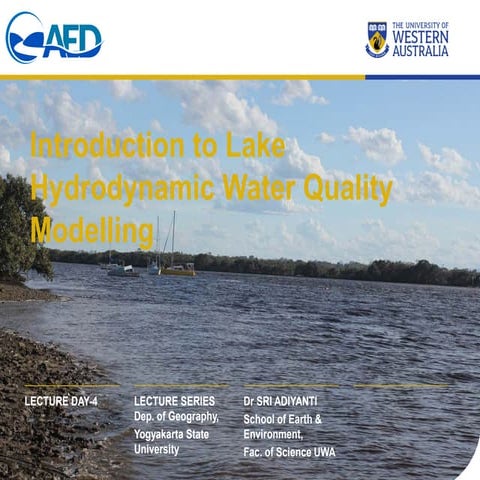 WATER QUALITY MODELING DR. YANTI