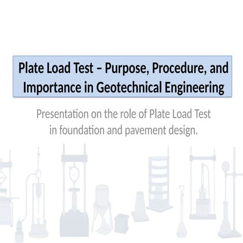 Plate load test ppt | PPTX